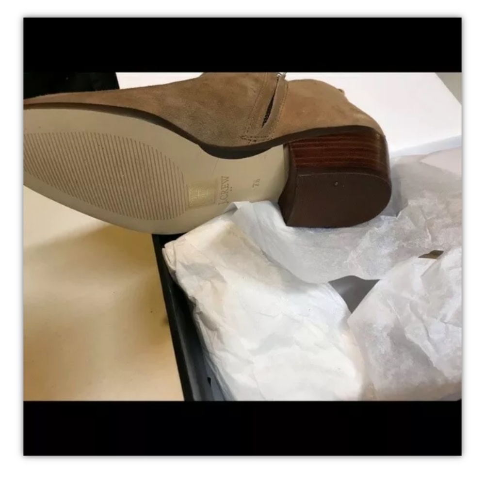 J Crew Suede Sawyer Boots in Camel NWT sz 7.5 - Picture 4 of 7